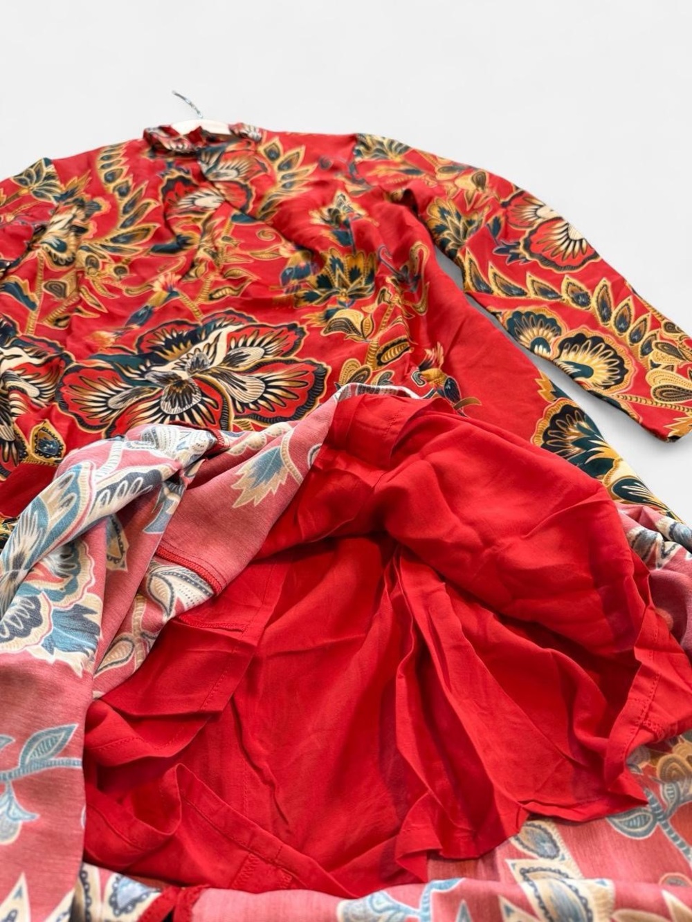 NWT FARM RIO Red Maxi Floral Cutout Midi Dress - Picture 9 of 16